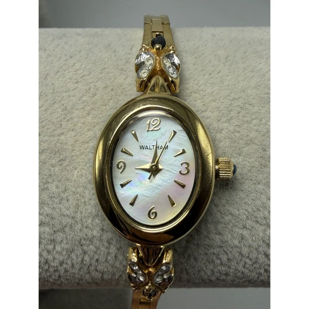 Waltham Women WAW052 New Battery Ladies MOP Watch 18MM 6.5